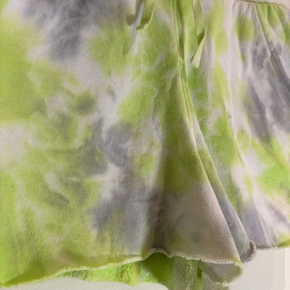 Free People Intimately Kelly Shorts Tie Dye Lime Green Size Medium